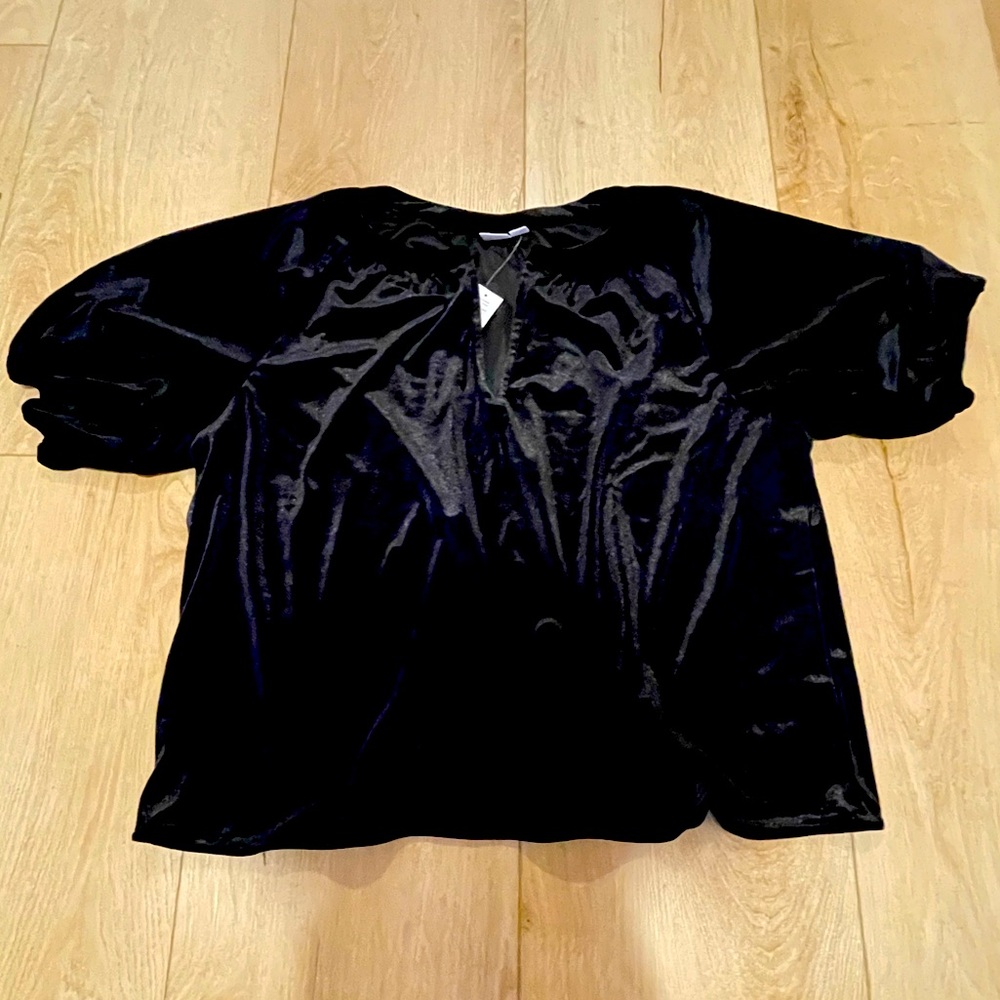 Gap velvet blouse